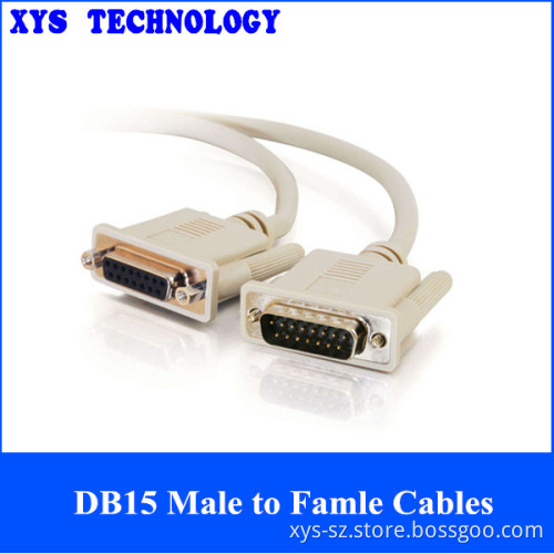 3ft Grey DB15 Extension Cables M-F High Quality Cables Manufacturer
